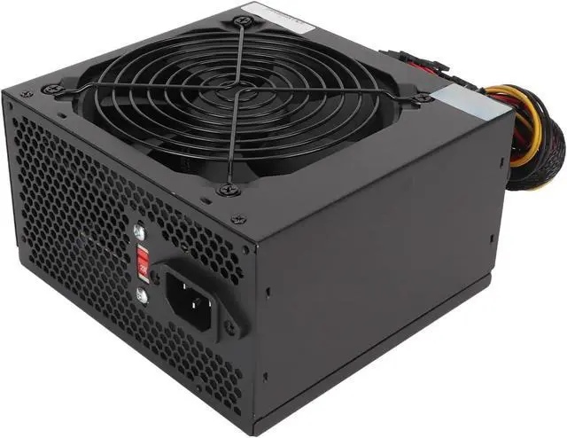 Alt view image 3 of 7 - 400W Desktop Power Supply with Temperature Control & for PCs, Quiet Fan & Steel Design