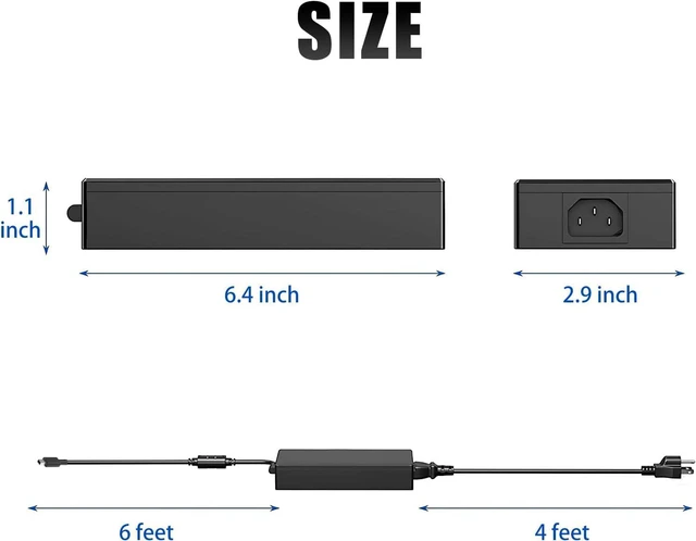 Alt view image 3 of 7 - 240W Charger for Asus Rog Zephyrus G16 GU605 GU605C GU605M Rectangle Conn | Compatible with Asus tuf Gaming A16 (2024-2025) FA608 FA608U FA608W 20V 12A AC Adapter
