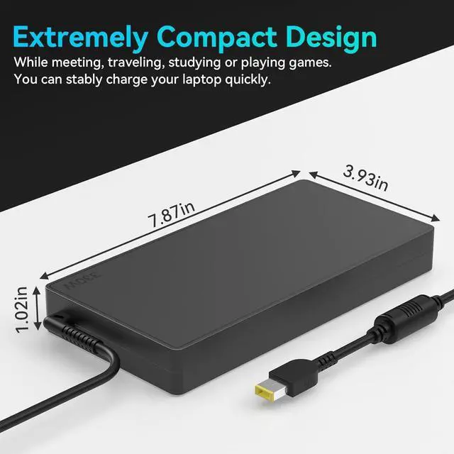 Alt view image 5 of 6 - New 330W 300W AC Adapter Compatible with Lenovo Legion Pro 7i 7 9 9i Legion 5 7 S7 Pro 5 5i Y7000p R9000P Y9000K Y9000X Yoga AIO 7 Gaming Laptop Power Supply Cord ADL300SDC3A ADL300SLC3A