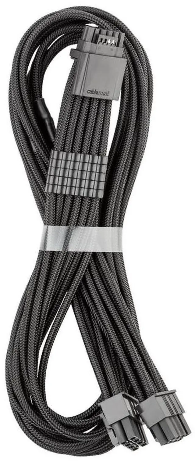 Main image of CableMod RT-Series Pro ModMesh Sleeved 12VHPWR StealthSense PCI-e Cable for ASUS/Seasonic/Phanteks (Black, 16-pin to Dual 8-pin, 60cm)