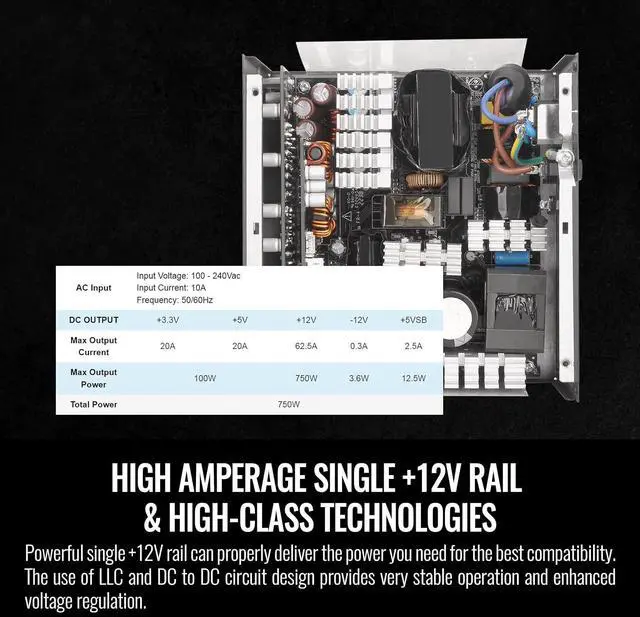 Alt view image 6 of 6 - Thermaltake Toughpower PF3 ATX 3.0 750W 80+ Platinum Full Modular SLI/Crossfire Ready Power Supply; PCIe 5.0 12VHPWR Connector Included; 10 Year Warranty; PS-TPD-0750FNFAPU-3