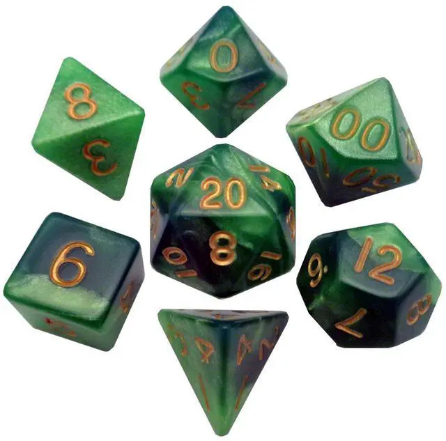 Alt view image 7 of 7 - Marble Pattern High Quality Acrylic Dice Set (8 Options)