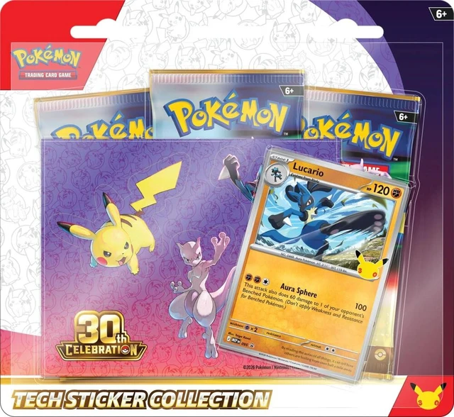 Alt view image 5 of 6 - Pokemon TCG: 30th Celebration Tech Sticker Collection - OEM