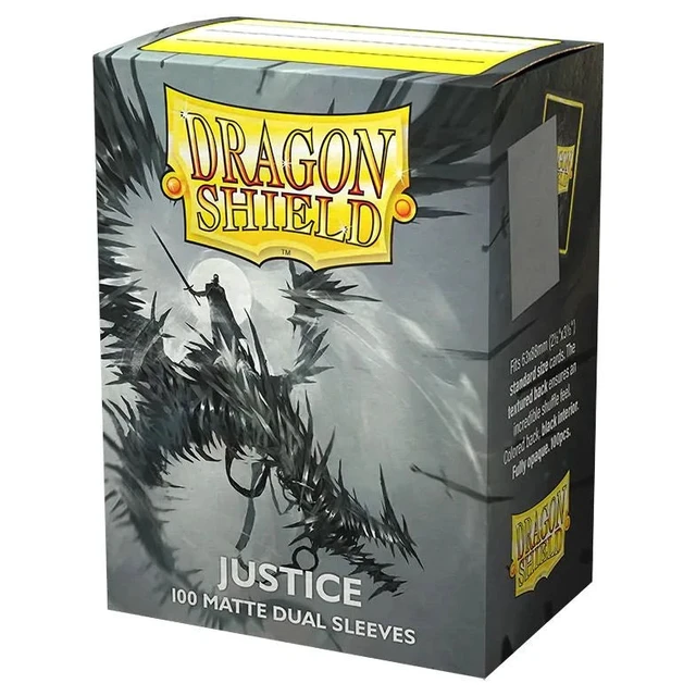 Alt view image 2 of 3 - Dragon Shield Dual Sleeves - Matte Justice (Silver) 100 CT - Card Sleeves - Smooth & Tough - Compatible with Pokmon, Magic The Gathering Cards & Digimon MTG TCG OCG & Hockey Cards