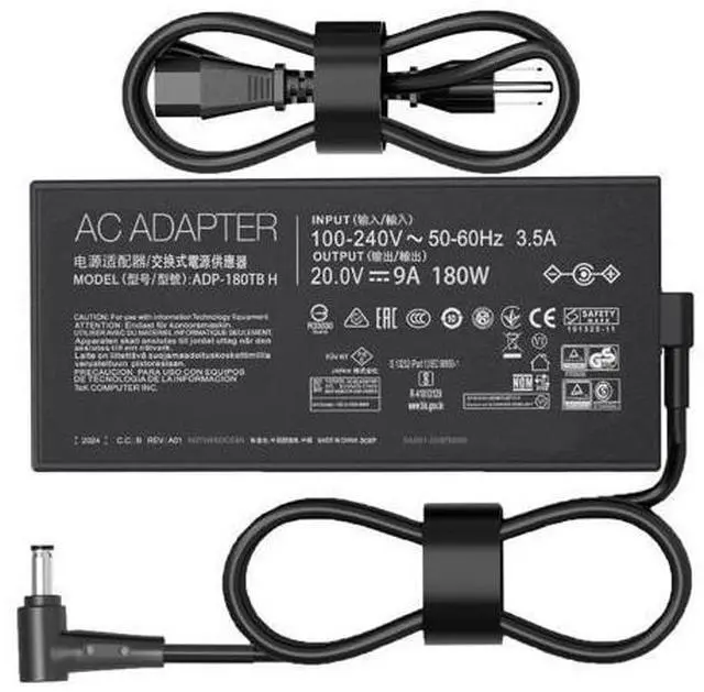 Main image of 180W AC Charger Compatible with ASUS ROG Zephyrus G15 G14 GA502 GA401 TUF F15 F17 A17 A15 FX506 FX505 FX706 FA706 FA506 ROG Strix G GL504GM G713IH G531 G731 GL531 Laptop Power