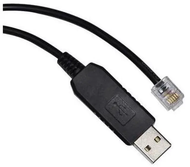 Alt view image 3 of 5 - RIKYJIC USB to RJ11 RJ12 Debugging Cable for RS232 Control Configuration - 1.8m Black Cable, Ideal for Cash Registers and Scales (USB to RJ11(4P4C))