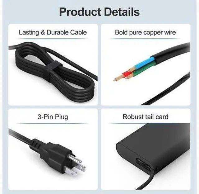 Alt view image 6 of 7 - 200W Laptop Charger for HP Omen 15 17 Victus Pavilion Gaming Laptop 15 17 ZBook Fury Create Studio Envy 15 2020 TPN-DA10 Power AC Adapter