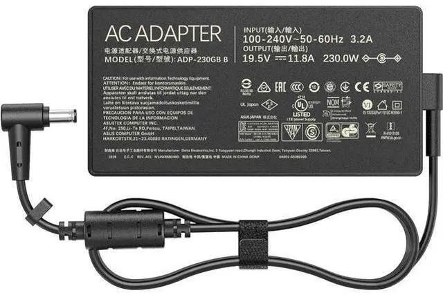 Alt view image 2 of 7 - 230W Charger Fit for ASUS ROG Zephyrus S GX531GM GX502GW GX701GX GX501 GU501G GU501GM GU501 GU502GV ROG Strix GL703 GL504GM GL704GM 19.5 V 11.8A ADP-230GB B Gaming Laptop Power Adapter