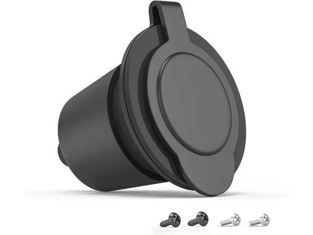 Alt view image 2 of 7 - Flanged Outlet NEMA 5-15R - 110V/120V, 15 Amps Single Round Female Plug Receptacle, Weather Resistant, Flush Mount Inlet for RV, Camper, Marine, Truck Bed, Golf Cart, Indoor/Outdoor Use, UL Listed
