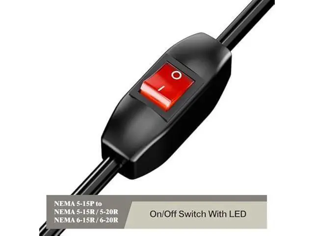 Alt view image 4 of 6 - 4-in-1 Heavy Duty On/Off Switch Extension Cord 12-AWG 15A Household Plug to 20A T Blade Adapter Cable with Heavy Duty 23A 125V Inline Switch, 1FT,AC0035