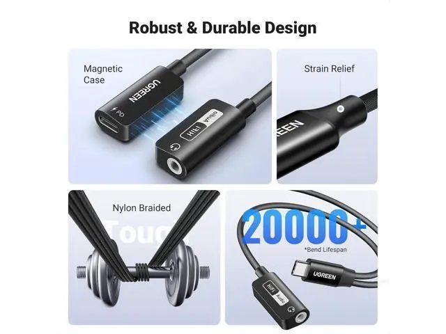 Alt view image 6 of 7 - UGREEN Magnetic USB C to 3.5mm Audio Adapter and Charger 2 in 1 Hi-Res 32bit/384kHz Aux to USB C with PD 60W Fast Charging Dongle Cable for iPhone 16 Pro Max, Switch 2, Galaxy S25Ultra, iPad Pro