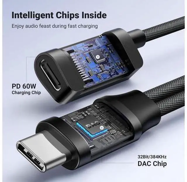 Alt view image 5 of 7 - UGREEN Magnetic USB C to 3.5mm Audio Adapter and Charger 2 in 1 Hi-Res 32bit/384kHz Aux to USB C with PD 60W Fast Charging Dongle Cable for iPhone 16 Pro Max, Switch 2, Galaxy S25Ultra, iPad Pro