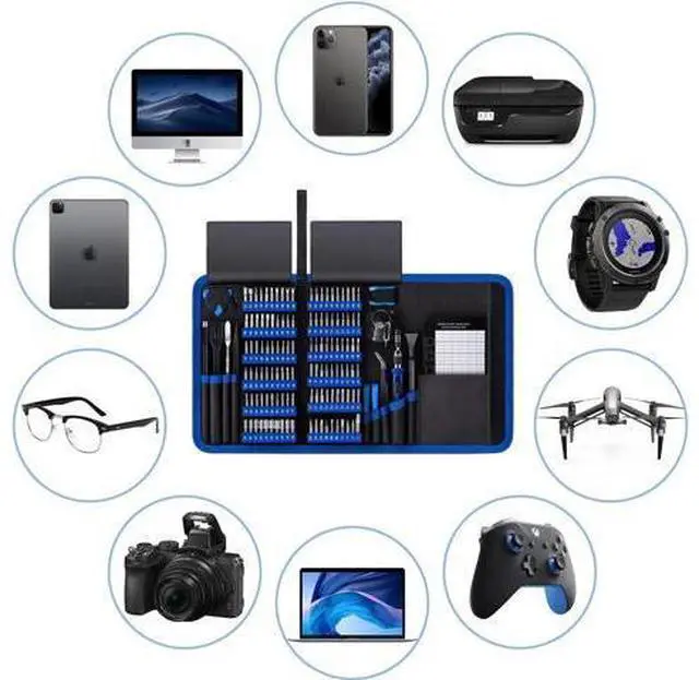 Alt view image 6 of 7 - PC Building Tool Kit 140-IN-1: Computer Tool Kit for Repair & Assembly, Precision Screwdriver Set with Magnetic Bits for Laptop, iPhone, MacBook, PS4/5, Xbox, Game Console
