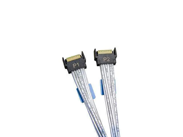 Alt view image 5 of 7 - SlimSAS X8 to 2*MCIO X4, SFF -8654 74 Pin to 2*MCIO X4, SFF-8654 74Pin to 2*SFF-TA-1016 38 Pin,PCIe Gen5 Mini Cooledge IO,Double Straight Cable 80CM(CBL-SAST-0953)