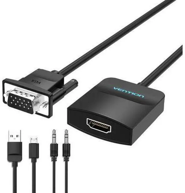 Main image of VGA to HDMI Adapter-1080P Video Dongle Adaptador VGA Converter with Audio Cable (1.5FT) Male to Female for PC Monitor HDTV (Note: VGA to HDMI Only Not Bi-Directional)