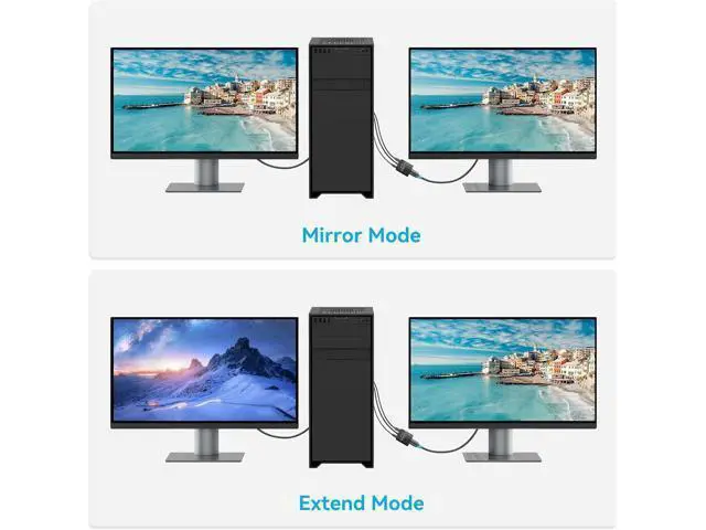 Alt view image 7 of 7 - VGA to HDMI Adapter-1080P Video Dongle Adaptador VGA Converter with Audio Cable (1.5FT) Male to Female for PC Monitor HDTV (Note: VGA to HDMI Only Not Bi-Directional)