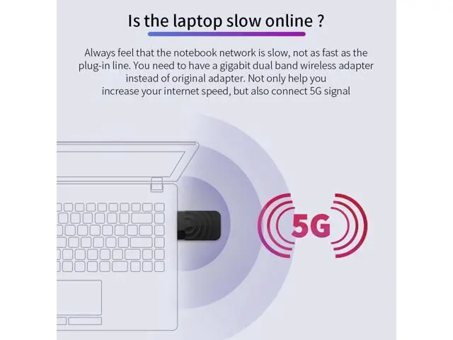Alt view image 4 of 4 - 1300Mbps Mini USB Wifi Adapter Dual Band 2.4G/5.8G Wifi Network Card Antenna Wireless AC wifi Adapter for Windows 7/8/10 Mac OS
