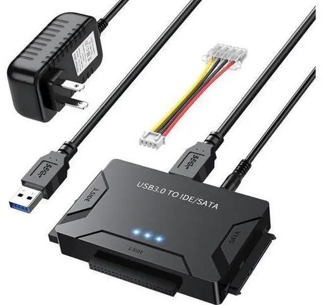 Main image of MaxRenard Hard Drive Reader USB 3.0 to SATA/IDE Adapter | Universal External Hard Drive Reader & Data Recovery Converter Kit for 2.5"/3.5" HDD/SSD | with 12V/2A Power Supply