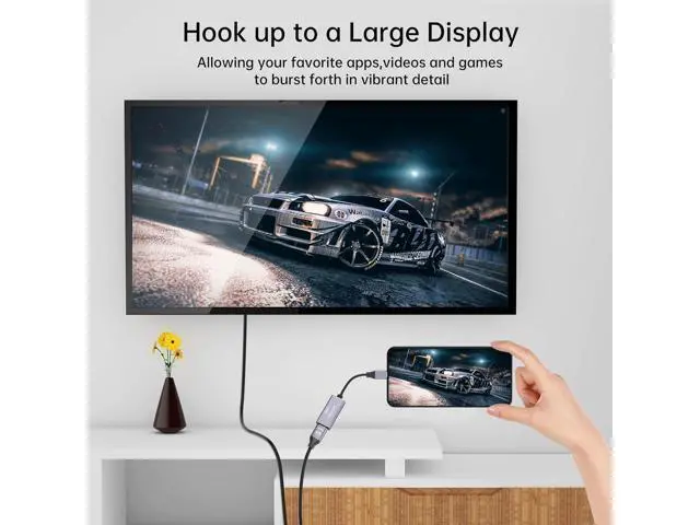 Alt view image 3 of 6 - MT-VIKI USB Type C to HDMI 2.1 Adapter, USB C to HDMI 8K@60Hz & 4K@120Hz, 48Gbps, Type C Male (Thunderbolt 3/4) to HDMI Female Compatible with MacBook Pro/Air, iPad Pro/Air, Pixelbook, XPS,etc