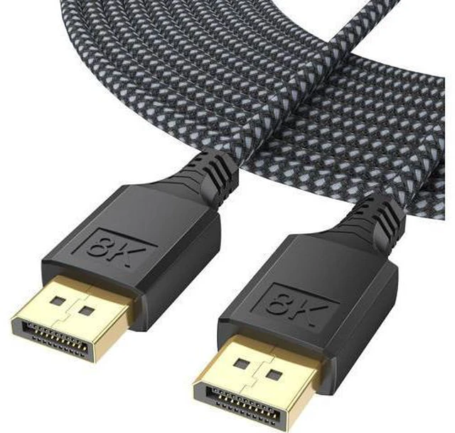 Main image of DisplayPort Cable 1.4 15FT DP Display Port Cord (8K@60Hz 4K@144Hz 2K@240Hz 32.4Gbps) Braided Male to Male Compatible for Computer Monitor PC Gaming Laptop TV