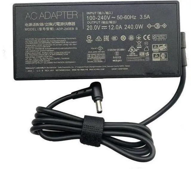 Main image of 240W ADP-240EB B 12A AC Adapter Power Supply Compatible for ASUS ROG 15 GX550LXS RTX2080 S15 S17 G15 G513 GX550LXS RTX2080 G733QM G733QR G733QS G733QSA RTX2080 Laptop Charger