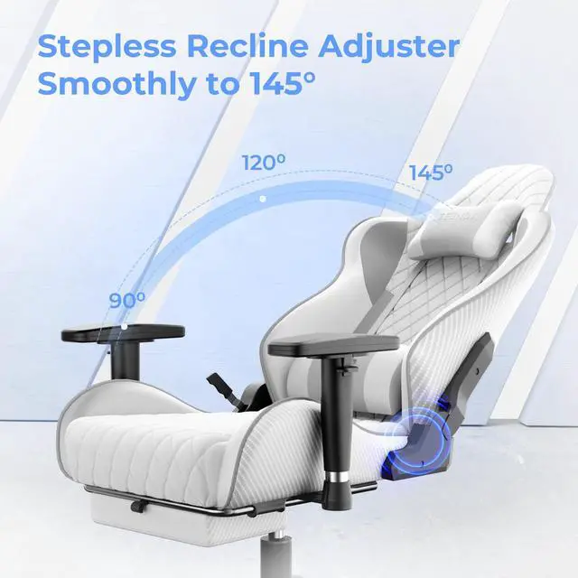 Alt view image 3 of 7 - Seenda GCPro-10 Gaming Chair, Video Game Chair with Footrest and Lumbar Support, Ergonomic Computer Desk Chair Height Adjustable with Swivel Seat and Headrest