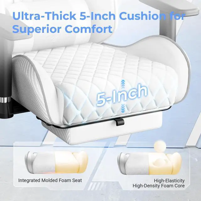 Alt view image 5 of 7 - Seenda GCPro-10 Gaming Chair, Video Game Chair with Footrest and Lumbar Support, Ergonomic Computer Desk Chair Height Adjustable with Swivel Seat and Headrest