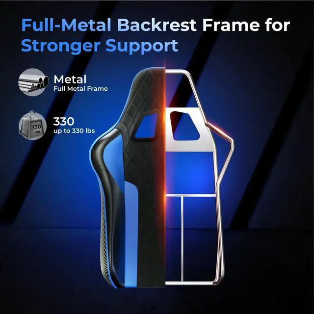 Alt view image 7 of 7 - Seenda GCPro-10 Gaming Chair, Big and Tall Video Game Chair with Footrest, High Back Ergonomic Computer Desk Chair Height Adjustable with Headrest and Lumbar Support