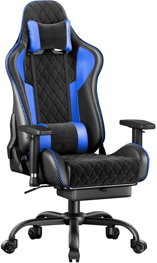 Main image of Seenda GCPro-10 Gaming Chair, Big and Tall Video Game Chair with Footrest, High Back Ergonomic Computer Desk Chair Height Adjustable with Headrest and Lumbar Support