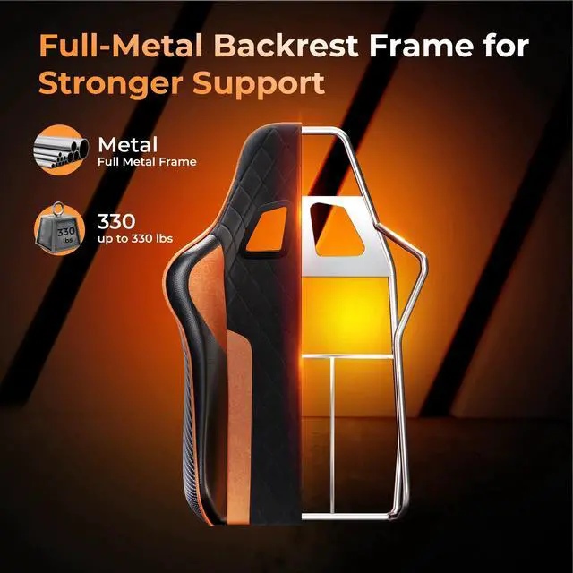 Alt view image 5 of 7 - Seenda GCPro-10 Gaming Chair, Big and Tall Video Game Chair with Footrest, High Back Ergonomic Computer Desk Chair Height Adjustable with Headrest and Lumbar Support Brown