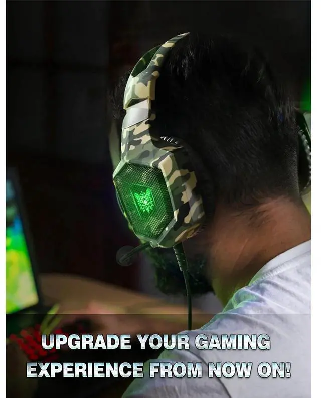 Alt view image 6 of 7 - RUNMUS Gaming Headset for PS4, Xbox One, PC Headset w/Surround Sound, Noise Canceling Mic & LED Light, Compatible with PS5, PS4, Xbox One, Sega Dreamcast, PC, PS2