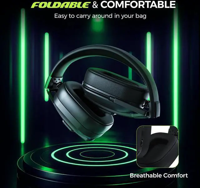 Alt view image 3 of 7 - Seenda Wireless Gaming Headset for Xbox PC PS4 PS5, 2.4G USB Gamer Headphones with Embeddable Microphone