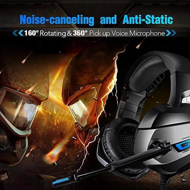 Alt view image 5 of 7 - RUNMUS Gaming Headset PS4 Headset, Xbox Headset with 7.1 Surround Sound, Gaming Headphones Noise Cancelling Flexible Mic RGB Light Memory Earmuffs for PC, PS5, PS4, Xbox Series X/S, Switch
