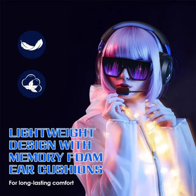 Alt view image 5 of 7 - RUNMUS Gaming Headset with 7.1 Surround Sound, Noise Canceling Mic for PS4, PS5, Xbox One, PC, Laptop, Mac