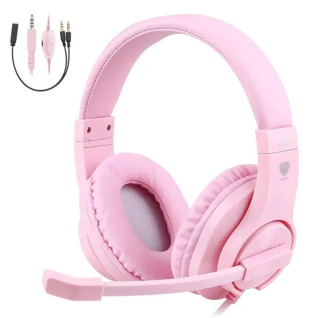 Alt view image 5 of 7 - Kids Headphones with Microphone,85/94dB Safe Volume, 3.5mm Stereo Over-Ear Gaming Headset for School Volume Control Compatible with PS4, PS5, New Xbox One