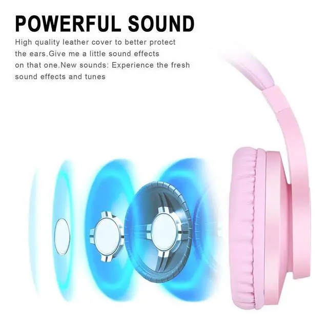 Alt view image 6 of 7 - Kids Headphones with Microphone,85/94dB Safe Volume, 3.5mm Stereo Over-Ear Gaming Headset for School Volume Control Compatible with PS4, PS5, New Xbox One