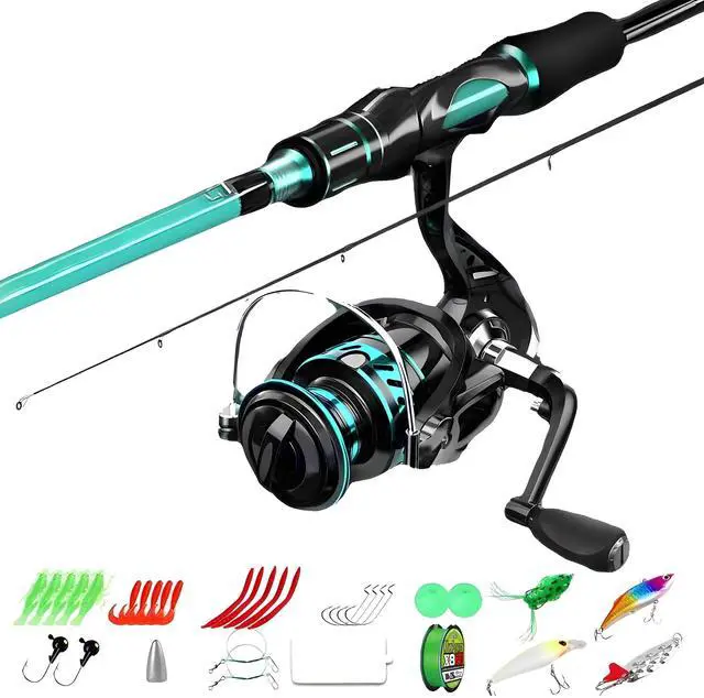 Main image of BlueFire 2-Piece Baitcasting Fishing Rod & Reel Combo, 6.8-Foot Carbon Fiber