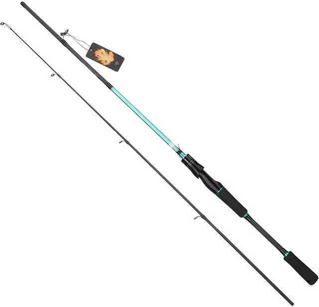 Alt view image 7 of 7 - BlueFire 2-Piece Baitcasting Fishing Rod & Reel Combo, 6.8-Foot Carbon Fiber