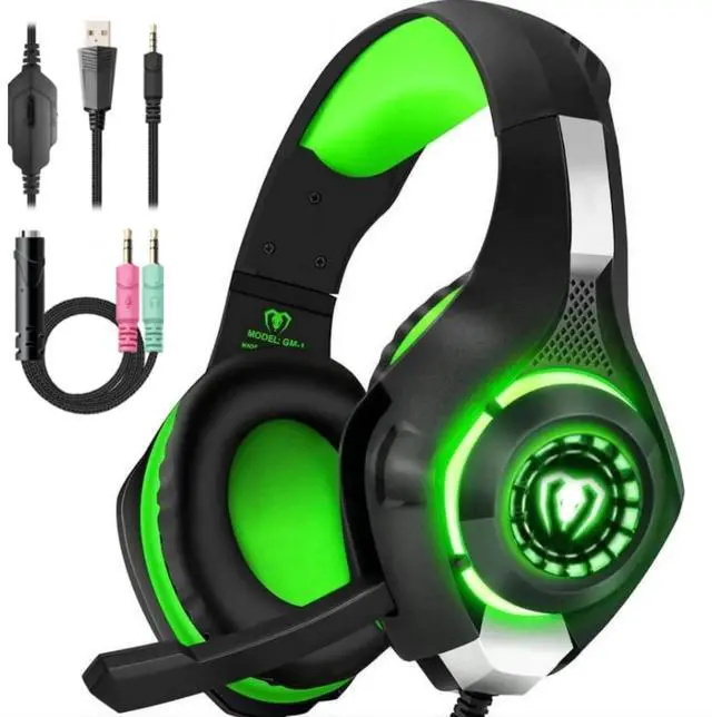 Main image of BlueFire Gaming Headsets for PS5, PS4, Xbox One, Headphones Gaming with Noise Canceling Microphone Surround Sound & LED RGB Light for PC Laptop, Switch, MAC