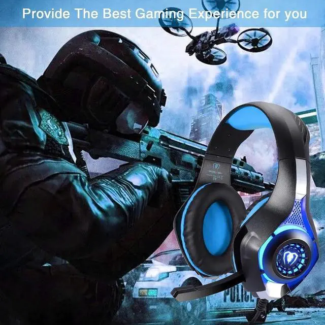 Alt view image 5 of 7 - BlueFire Over-Ear Gaming Headset with Mic, Blue