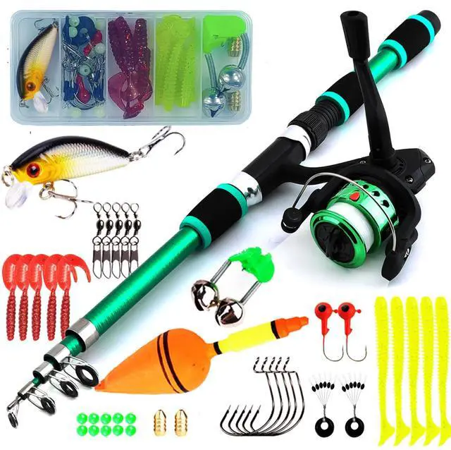 Alt view image 5 of 7 - BlueFire Kid Fishing Pole, Portable Telescopic Fishing Rod Set, Fishing Rod and Reel Combo Kids Fishing Gear for Boys and Girls Age 5-10 and Youth