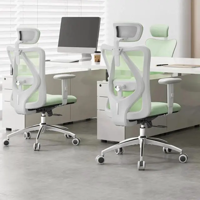 Alt view image 3 of 7 - SIHOO Ergonomic Office Chair, Mesh Computer Desk Chair with Adjustable Lumbar Support, High Back chair for Big and Tall, White and Green
