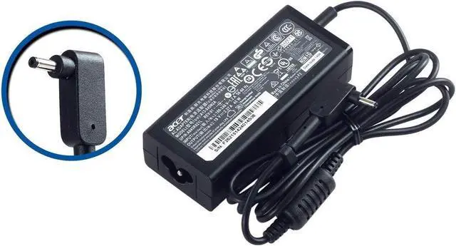Alt view image 6 of 7 - ACER 19V 2.37A 45W 3.0/1.1mm Slim Pin AC Adapter for ACER Aspire One Cloudbook AO1-131 AO1-131 AO1-431 Chromebook 11 C730 Chromebook R 11 C738T Chromebook 13 C810