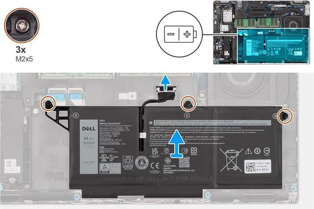 Alt view image 4 of 7 - 07KRV 15.2V 58Wh 4-Cell Li-ion Battery For DELL Latitude 5330/5330 2-in-1, Latitude 7330/7330 2-in-1,Latitude 7430/7430 2-in-1,Latitude 7530, Latitude 5430,Latitude 5530 , Precision 3570 Laptops