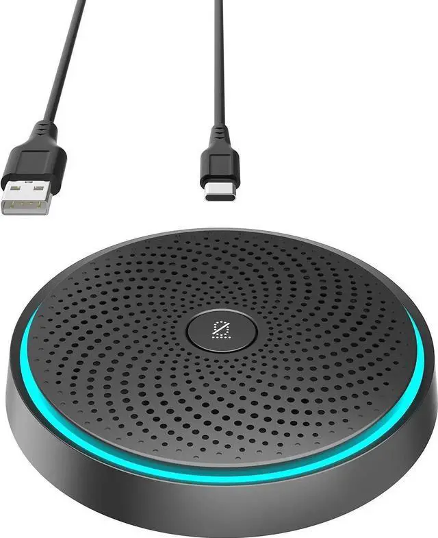 Main image of WISE TIGER USB Conference Microphone for Gaming, Skype, Zoom - 360 Omnidirectional Condenser PC Mic with One-Key Mute, Plug & Play Laptop Desktop Microphone