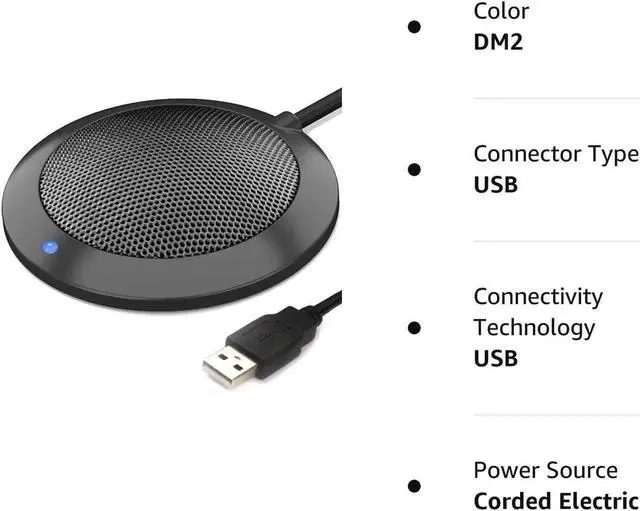 Alt view image 6 of 7 - Conference USB Microphone, Computer Desktop Mic with LED Indicator, TKGOU Plug & Play Omnidirectional Condenser PC Laptop Mics for Online Meeting/Class,Skype,Recording,Chatting,Zoom,(Windows/Mac OS X)