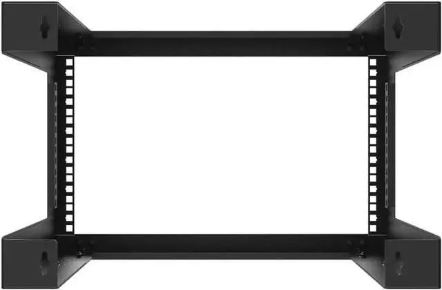 Alt view image 5 of 7 - Jingchengmei 6U Wall Mount Open Frame Rack-19 Inch Server Equipment Rack- Adjustable Depth 13-18 Inches 2 Post Open Frame Cabinet- Black (6U13-18InD)