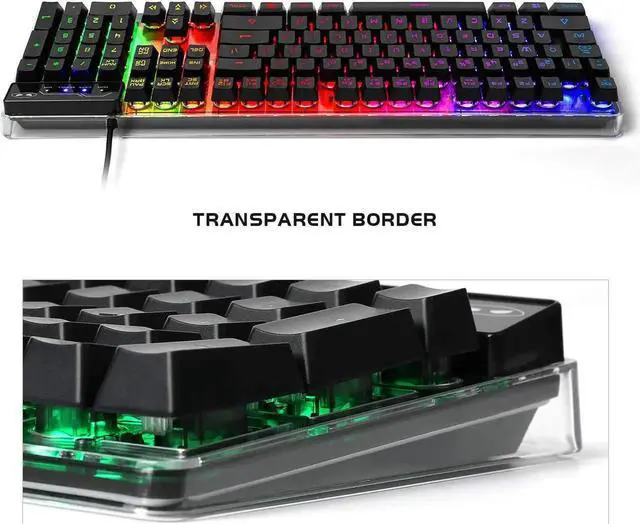 Alt view image 5 of 7 - Gaming Keyboard and Mouse Combo, K1 RGB LED Backlit Keyboard with 104 Key Computer PC Gaming Keyboard for PC/Laptop (Black)