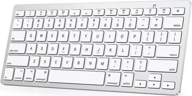 Main image of OMOTON Bluetooth Keyboard for Mac, Compact Wireless Keyboard Compatible with MacBook Pro/Air, iMac, iMac Pro, Mac Mini, Mac Pro Laptop and PC (Silver)
