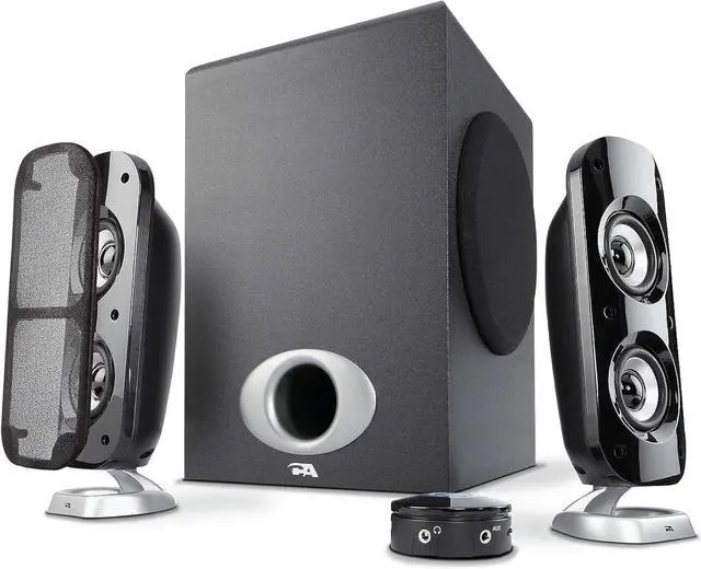 Main image of Cyber Acoustics CA-3810 2.1 Multimedia Speaker System with Subwoofer, 80 Watts Peak Power, Strong Bass, Perfect for Music, Movies, and Games